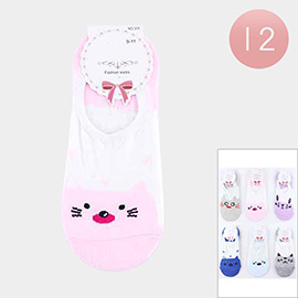 12Pairs - Animal Accented Socks