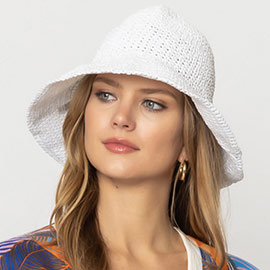 Solid Straw Bucket Sun Hat