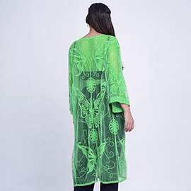 Butterfly Lace Cover Up Kimono Poncho