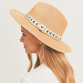 Braided Jute Band Straw Panama Sun Hat