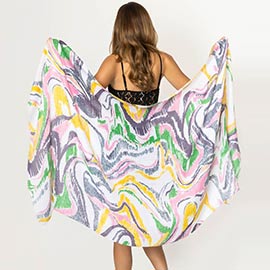 Abstract Printed Oblong Scarf