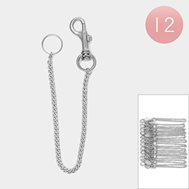 12PCS - Metal Chain Keychains