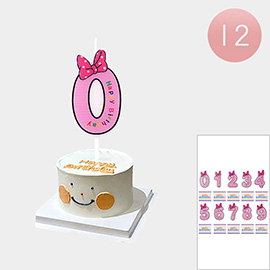 12PCS - Happy Birthday Message Number Candles