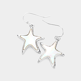 Mother of Pearl Starfish Dangle Earrings