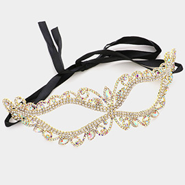 Marquise Stone Pointed Masquerade Mask