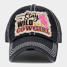 Stay Wild Cowgirl Message Vintage Baseball Cap