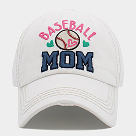 Baseball Mom Message Vintage Baseball Cap