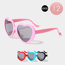 12PCS - Heart Wayfarer Kids Sunglasses