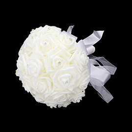 Stone Embellished Wedding Bride Bouquet