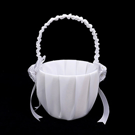 Flower Pointed Wedding Bride Basket