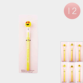 12PCS - Emoji Ball Pens