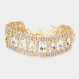 Marquise Accented Evening Bracelet