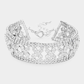CZ Marquise Accented Evening Bracelet