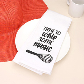 Whip Accented Message Kitchen Towel