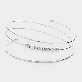 Metal Ball Pointed Coil Bracelet