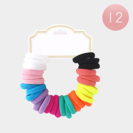 12 Set of 30 - Solid Ponytail Hair Bands