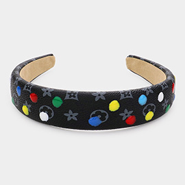 Color Dots Pointed Patterned Headband