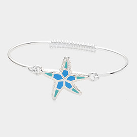 Enamel Metal Starfish Hook Bracelet
