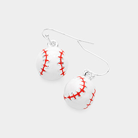3D Baseball Dangle Earrings