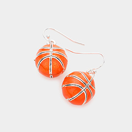 3D Basketball Dangle Earrings