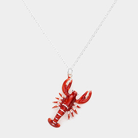 3D Lobster Pendant Necklace