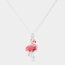 3D Flamingo Pendant Necklace