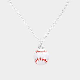 3D Baseball Pendant Necklace