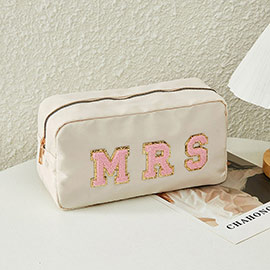 MRS Glittered Chenille Message Pouch Bag