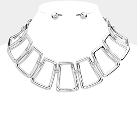 Open Metal Trapezoid Link Necklace