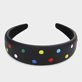Colorful Polka Dot Headband
