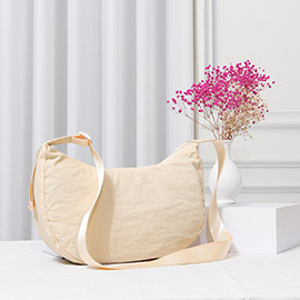 Solid Nylon Sling Bag