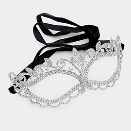 Rhinestone Sprout Pointed Masquerade Mask