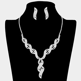 Twisted Rhinestone Necklace
