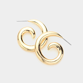 Swirl Metal Earrings