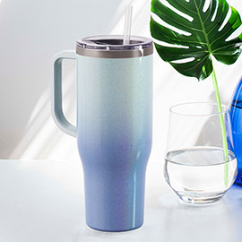 40oz Stainless Steel Ombre Tumbler with Handle