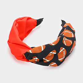 Game Day Football Patterned Twisted Headband