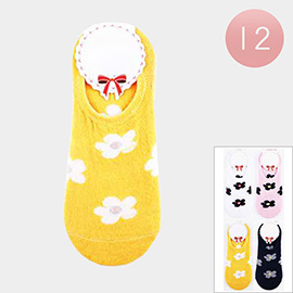 12Pairs - Flower Patterned Socks