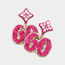 60 Birthday Glittered Confetti Message Dangle Earrings