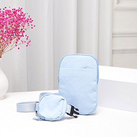 Solid Nylon Sling Bag / Fanny Pack / Belt Bag