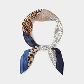 Animal Abstract Printed Square Scarf