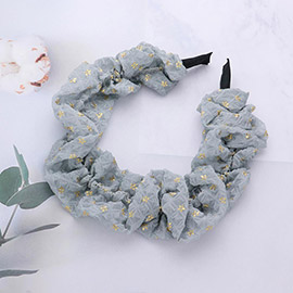 Tiny Flower Pattern Printed Scrunchie Headband