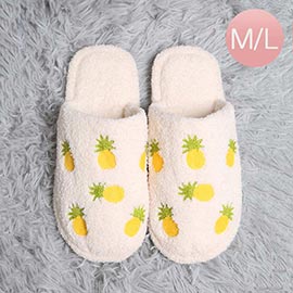 Pineapple Print Soft Home Indoor Floor Slippers