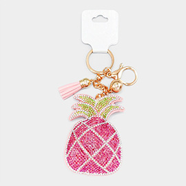Bling Pineapple Tassel Keychain