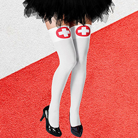 Nurse Halloween Costume Tight High Stockings