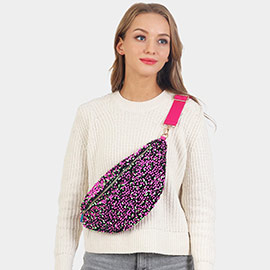 Sparkle Sequin Solid Sling Bag / Fanny Pack / Belt Bag