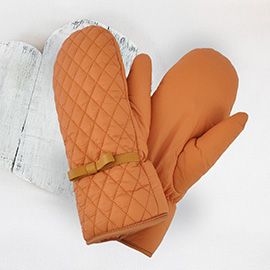 Quilted Puffer Padded Mitten Gloves