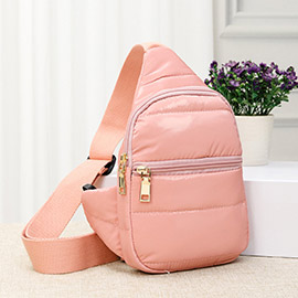 Solid Puffer Mini Sling Bag