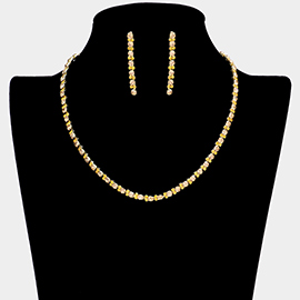 Rhinestone Cluster Necklace