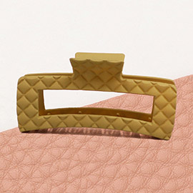 Patterned Solid Open Rectangle Hair Claw Clip