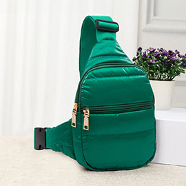 Solid Puffer Mini Sling Bag